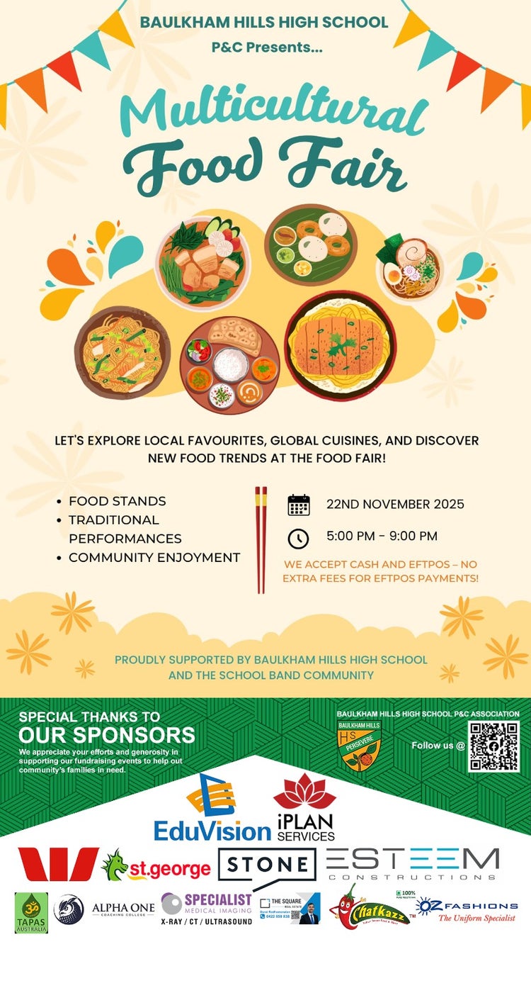flyer for Multicultural Food Fair